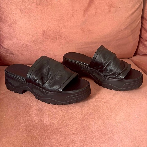 Free People Shoes - Free People Black Platform Edgy Clogs Size 41